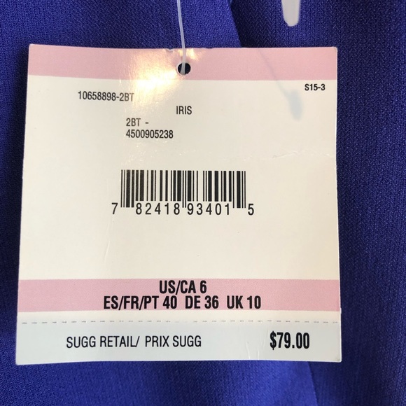 NWT Kasper Blue Iris Ankle Dress pants size 6 - Picture 3 of 7